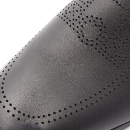 エクリプス モカシン レザー ブラック エルメス シューズ HERMES