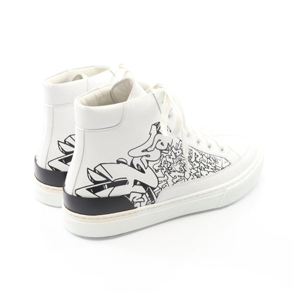 DISTRICT ディストリクト ハイカットスニーカー レザー ホワイト ブラック エルメス シューズ HERMES