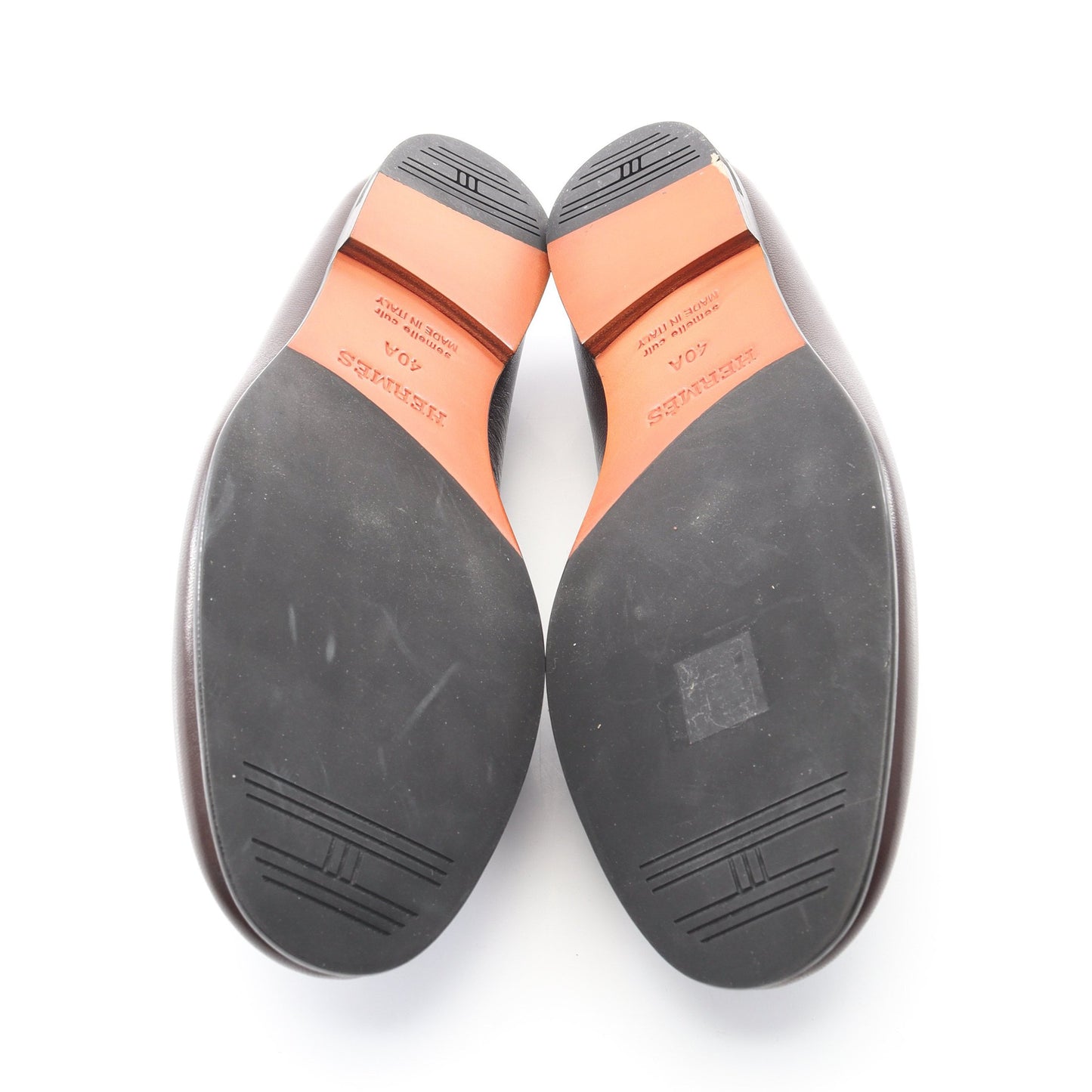 コリエドシアン ローファー レザー ダークブラウン エルメス シューズ HERMES