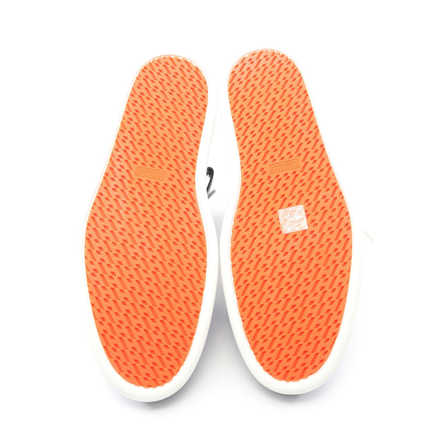 ハイカットスニーカー レザー キャンバス ネイビー エルメス シューズ HERMES