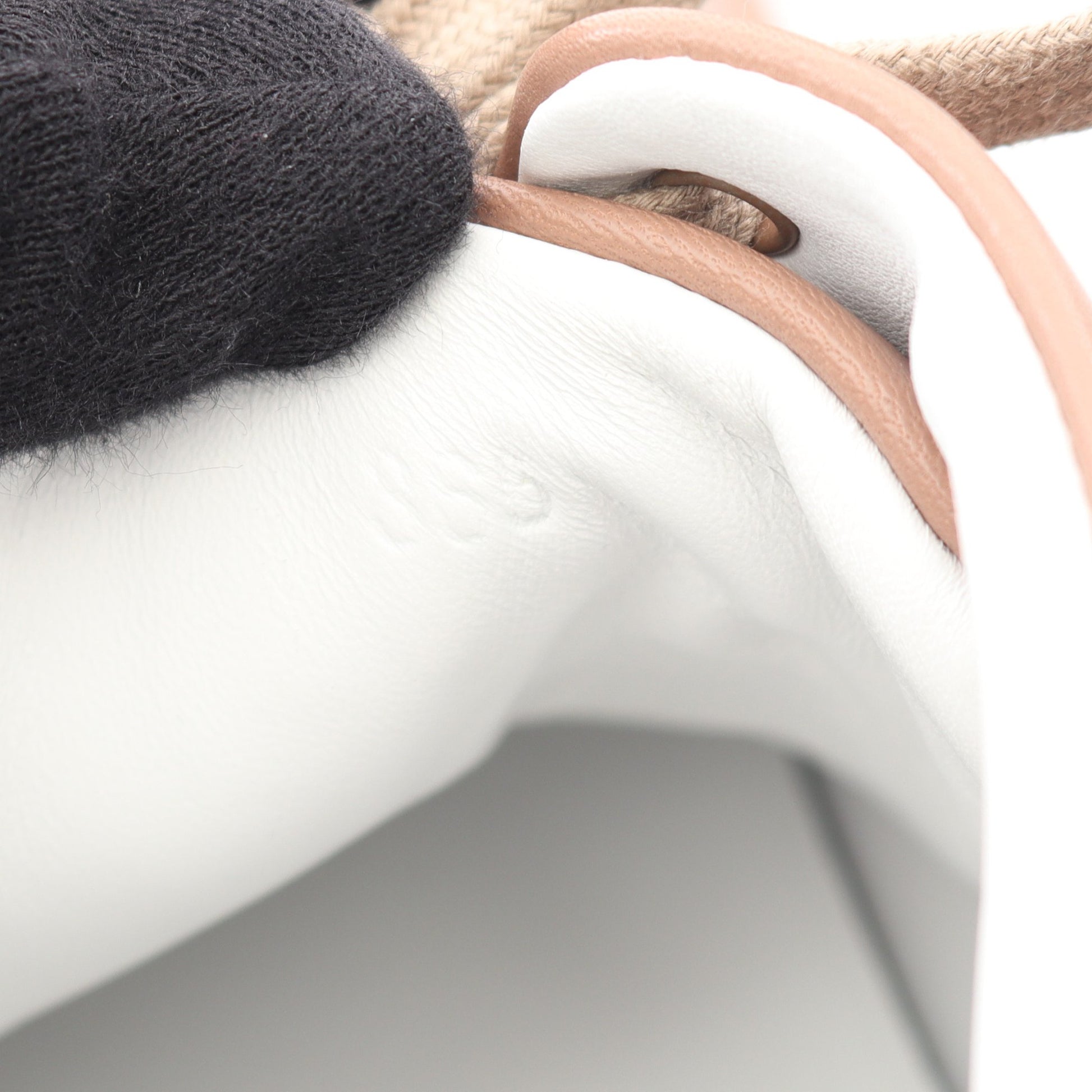ハピネス ハイカットスニーカー レザー ピンクベージュ エルメス シューズ HERMES