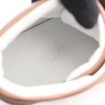 ハピネス ハイカットスニーカー レザー ピンクベージュ エルメス シューズ HERMES