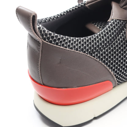 スターター ローカットスニーカー ファブリック レザー スエード ブラック グレーブラウン エルメス シューズ HERMES