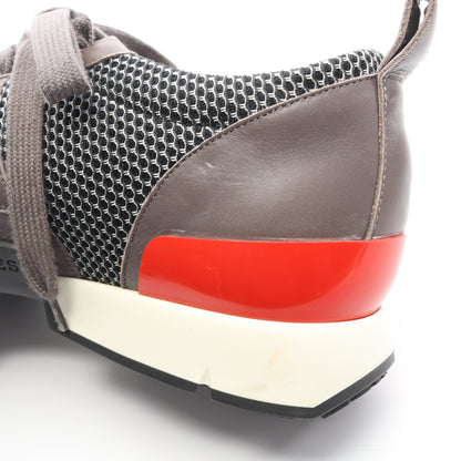スターター ローカットスニーカー ファブリック レザー スエード ブラック グレーブラウン エルメス シューズ HERMES