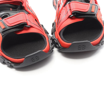 TRACK トラック サンダル ファブリック レザー レッド ブラック バレンシアガ シューズ BALENCIAGA