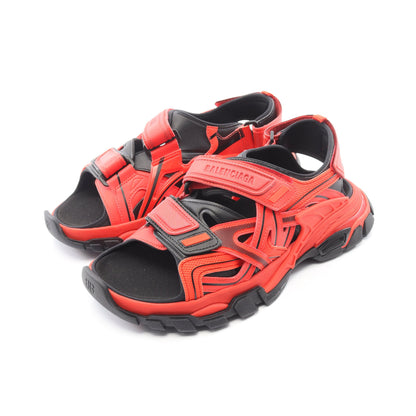 TRACK トラック サンダル ファブリック レザー レッド ブラック バレンシアガ シューズ BALENCIAGA