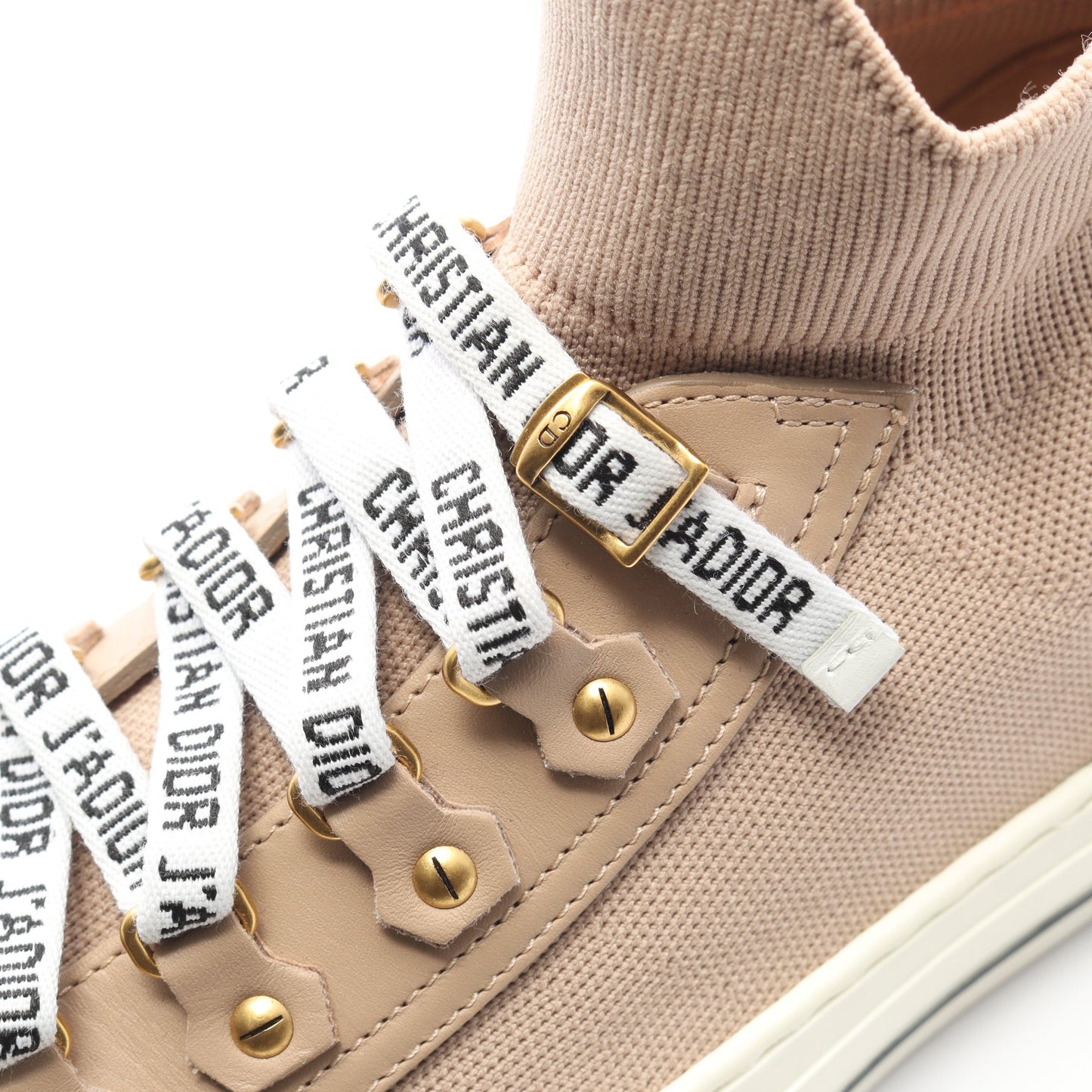 WALK'N'DIOR ハイカットスニーカー ニットファブリック ピンクベージュ クリスチャンディオール シューズ Christian Dior