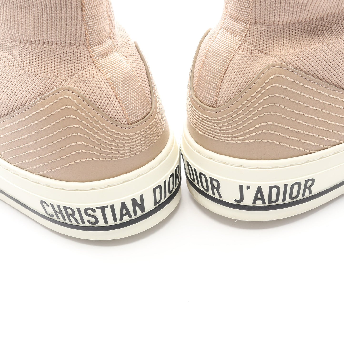 WALK'N'DIOR ハイカットスニーカー ニットファブリック ピンクベージュ クリスチャンディオール シューズ Christian Dior