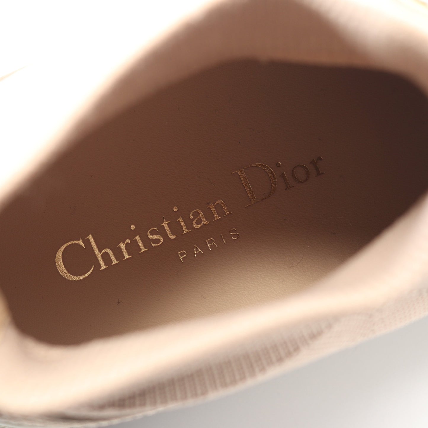 WALK'N'DIOR ハイカットスニーカー ニットファブリック ピンクベージュ クリスチャンディオール シューズ Christian Dior