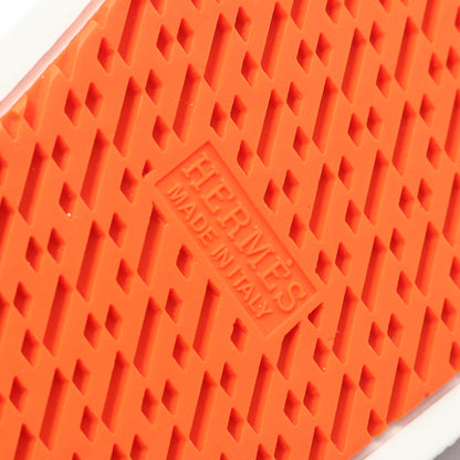 ブーメラン ローカットスニーカー レザー ホワイト ピンク マルチカラー エルメス シューズ HERMES