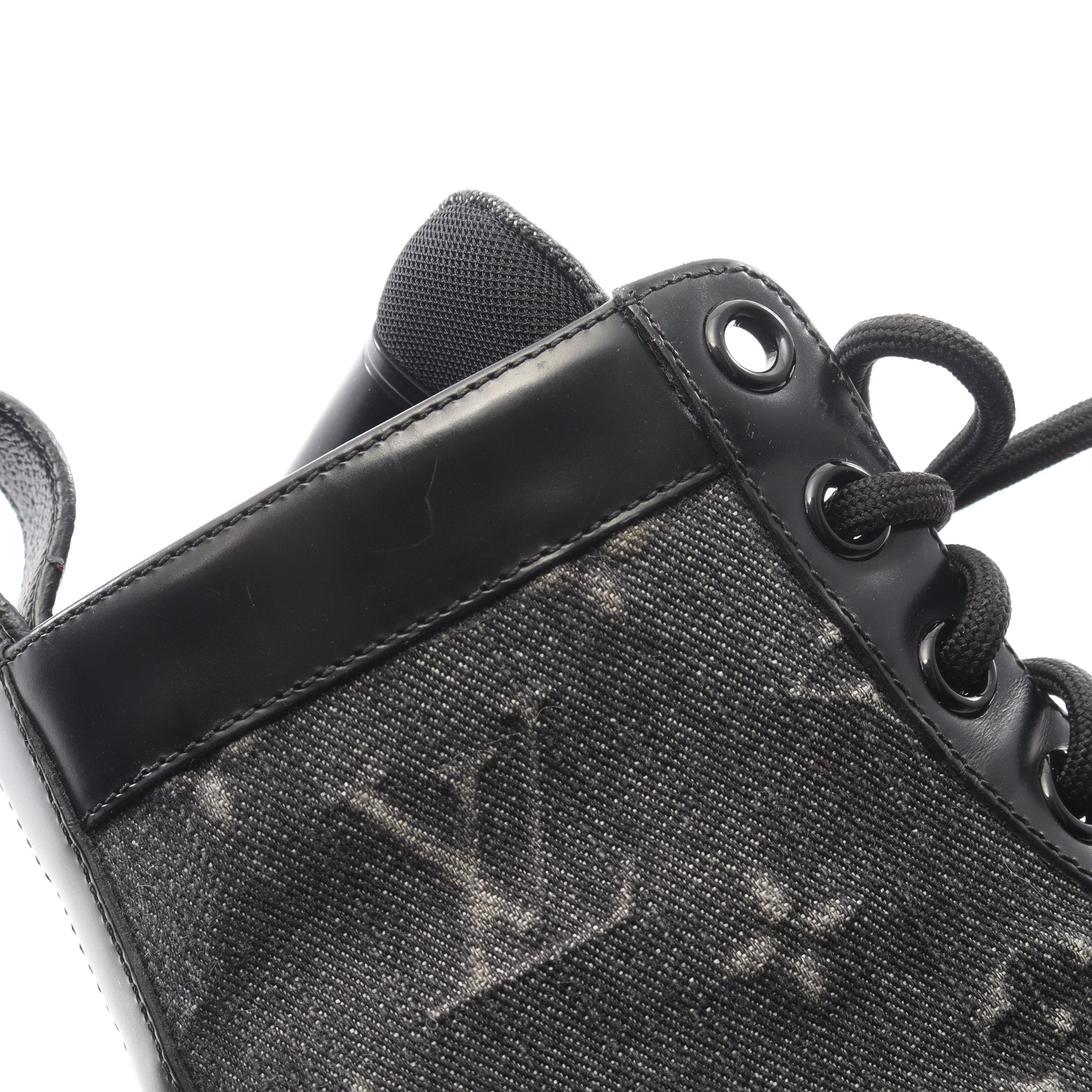 LOUIS VUITTON ルイヴィトン モノグラム アンクルレザーブーツ ブラック  36 LOUIS VUITTON（ルイ・ヴィトン） サイドゴアブーツ ブラック レザー