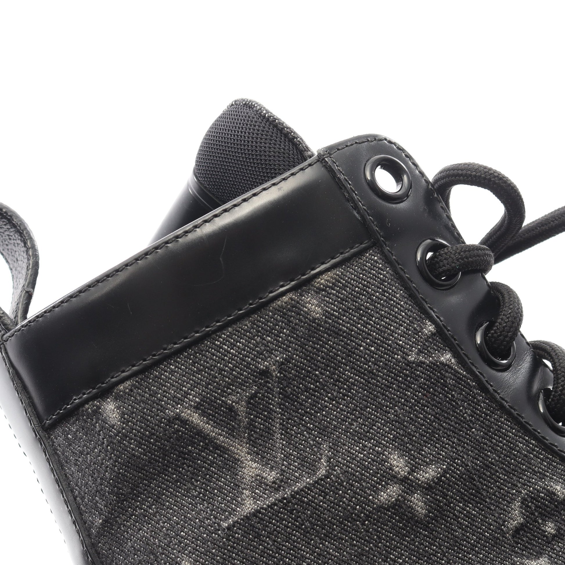 LVレンジャー アンクルブーツ モノグラム ブーツ レザー デニム ブラック ルイヴィトン シューズ LOUIS VUITTON