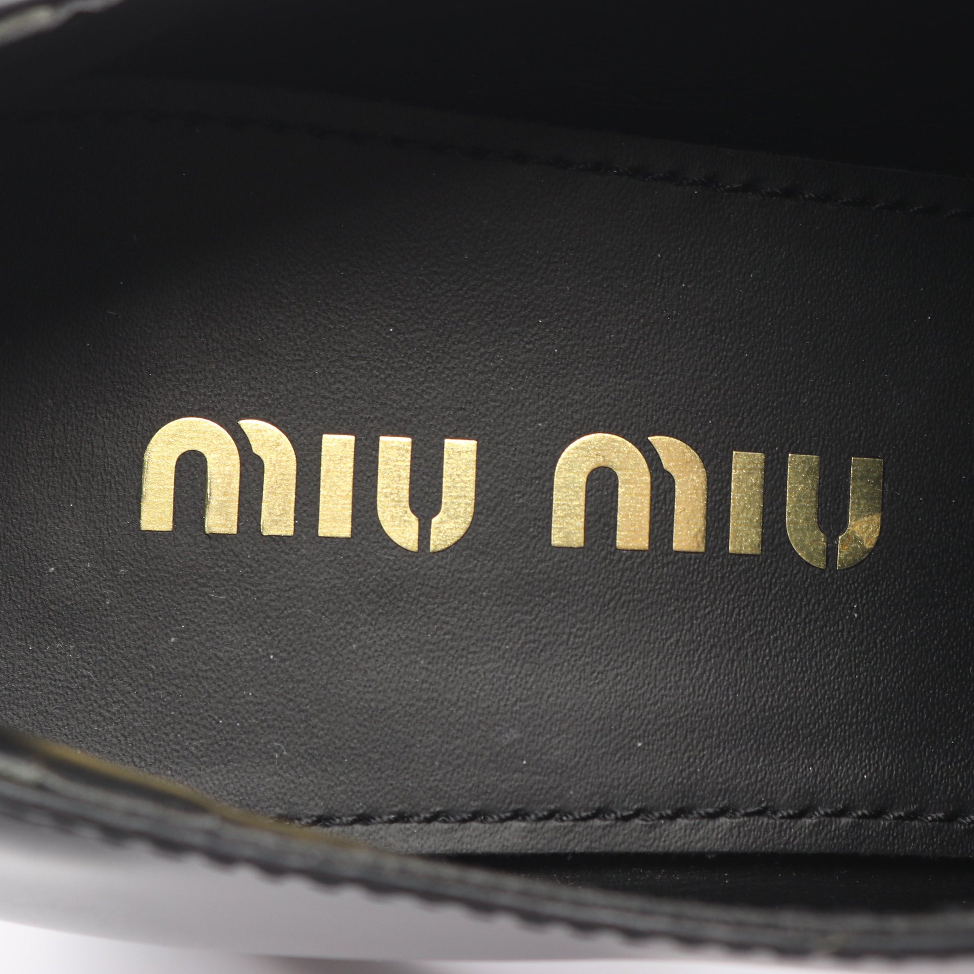 ローファー レザー ブラック ミュウミュウ シューズ miu miu