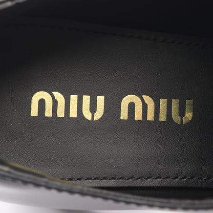 ローファー レザー ブラック ミュウミュウ シューズ miu miu