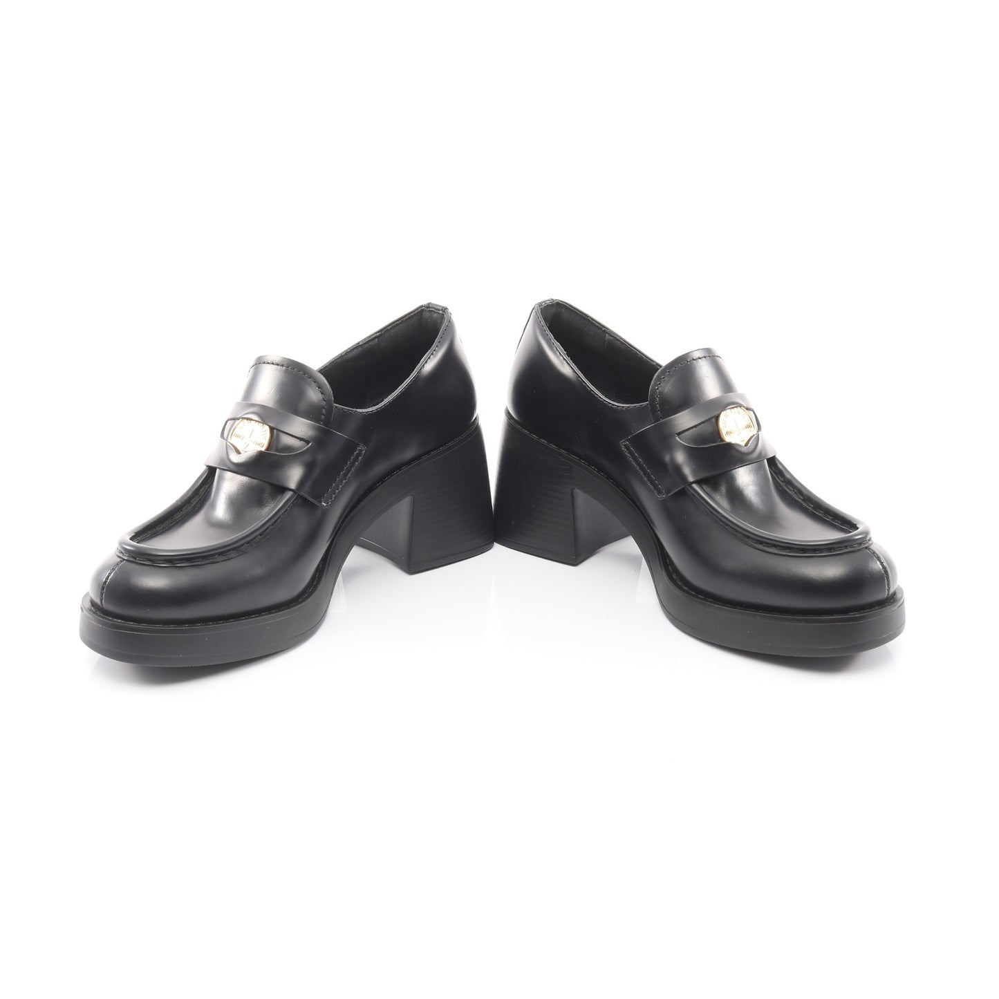 ローファー レザー ブラック ミュウミュウ シューズ miu miu