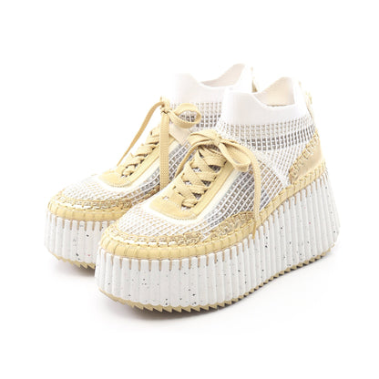 Nama スニーカー ファブリック ホワイト マルチカラー 厚底 クロエ シューズ Chloe