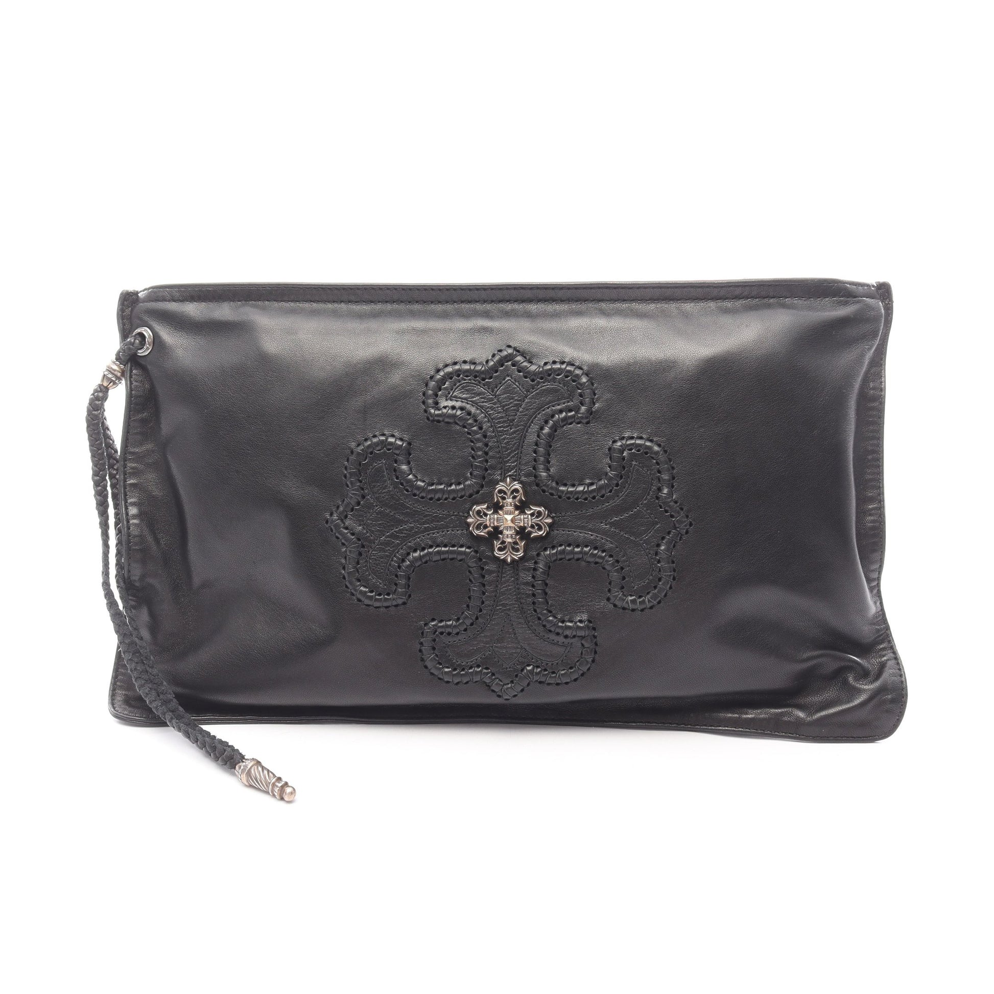 フィリグリープラス クラッチバッグ レザー ブラック クロムハーツ バッグ Chrome Hearts