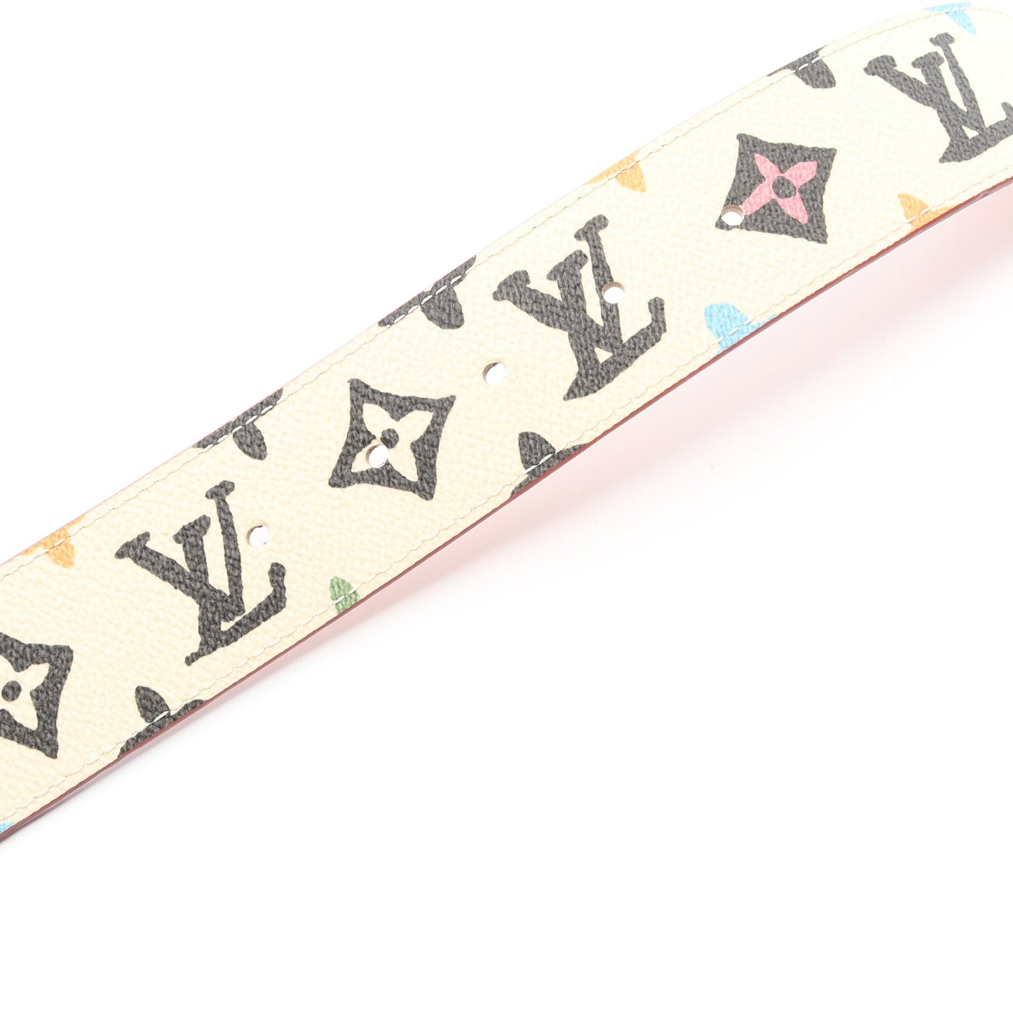 LVモノグラム クラギー 40MM ベルト PVC レザー オフホワイト マルチカラー リバーシブル ルイヴィトン 財布・小物 LOUIS VUITTON