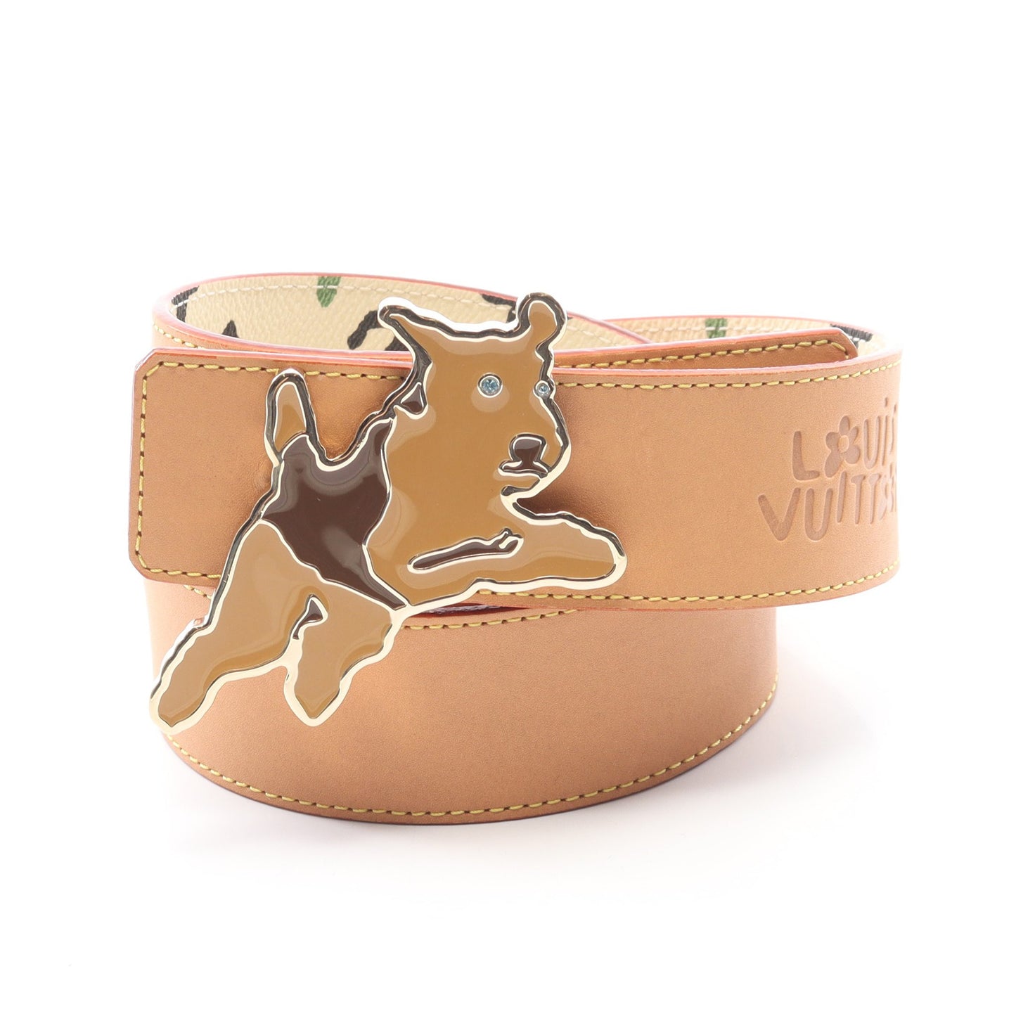 LVモノグラム クラギー 40MM ベルト PVC レザー オフホワイト マルチカラー リバーシブル ルイヴィトン 財布・小物 LOUIS VUITTON