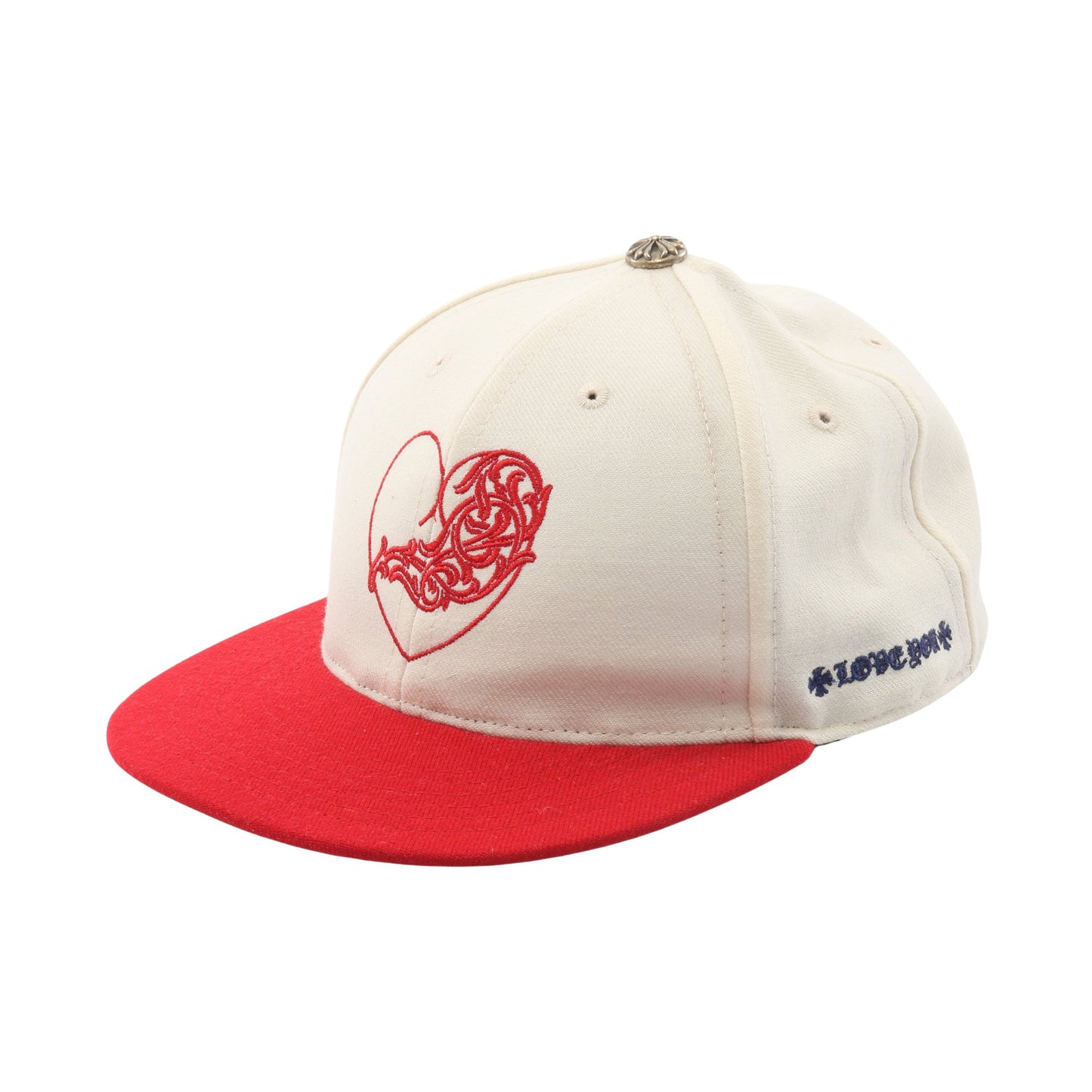 LOVE YOU VINY HEART キャップ コットン アイボリー レッド クロムハーツ 財布・小物 Chrome Hearts