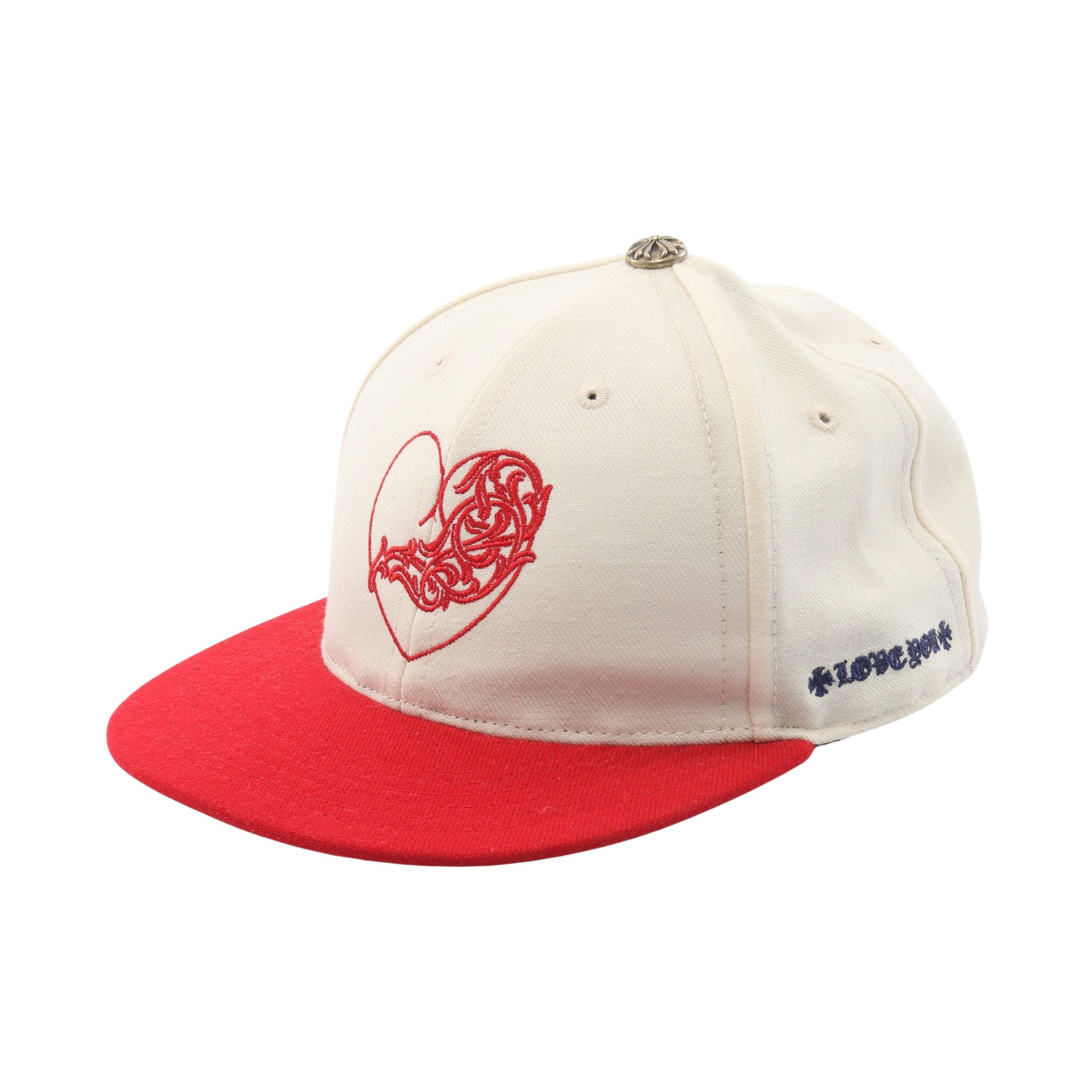 LOVE YOU VINY HEART キャップ コットン アイボリー レッド クロムハーツ 財布・小物 Chrome Hearts