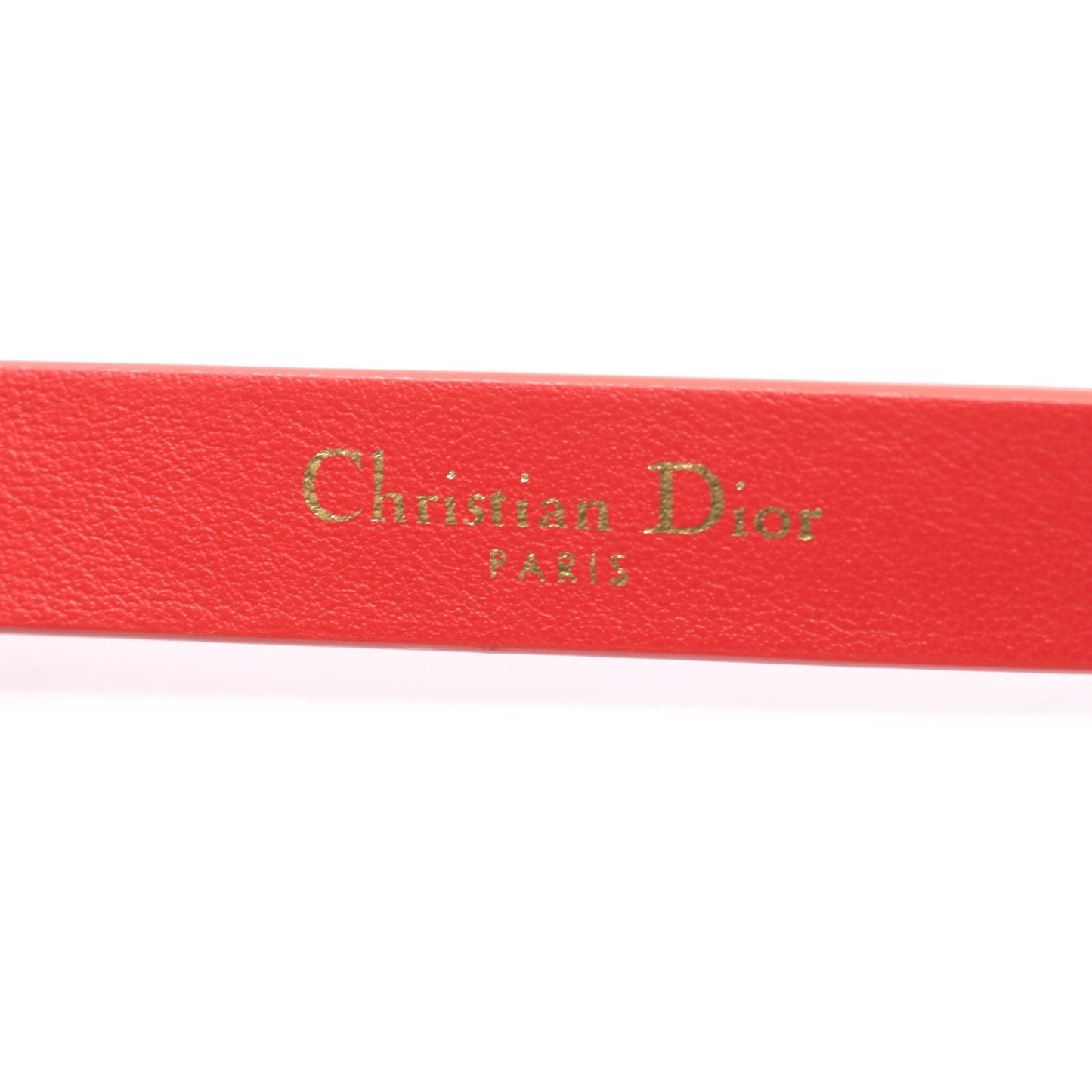 CDロゴ ベルト レザー レッド ゴールド金具 クリスチャンディオール 財布・小物 Christian Dior