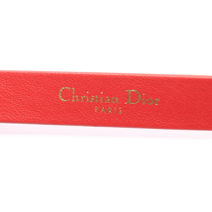 CDロゴ ベルト レザー レッド ゴールド金具 クリスチャンディオール 財布・小物 Christian Dior