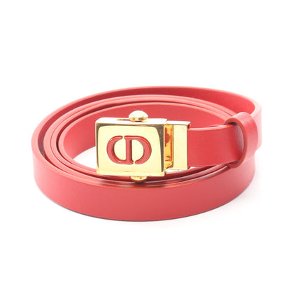CDロゴ ベルト レザー レッド ゴールド金具 クリスチャンディオール 財布・小物 Christian Dior