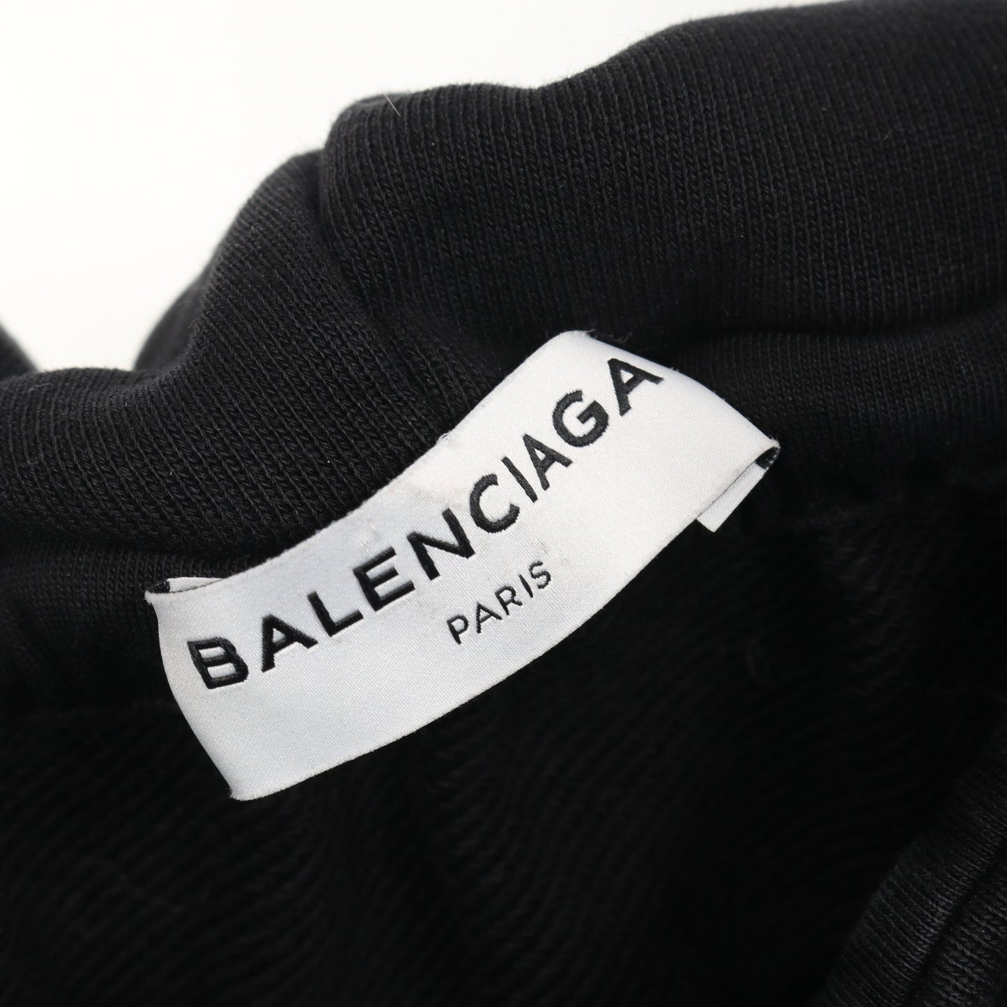 レインボーロゴ プルオーバーパーカー コットン ブラック バレンシアガ トップス BALENCIAGA