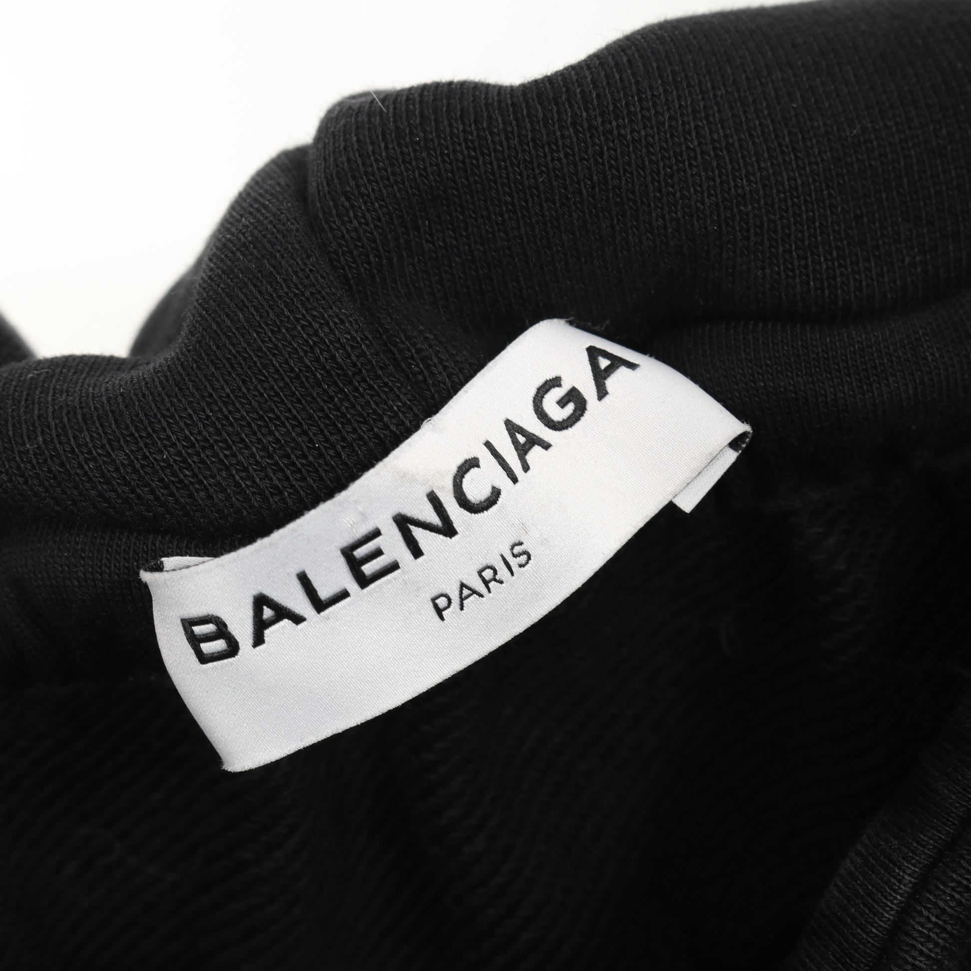 レインボーロゴ プルオーバーパーカー コットン ブラック バレンシアガ トップス BALENCIAGA