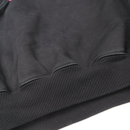 レインボーロゴ プルオーバーパーカー コットン ブラック バレンシアガ トップス BALENCIAGA