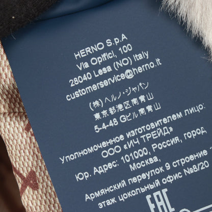 エコファー ロングコート グレーベージュ ヘルノ アウター HERNO