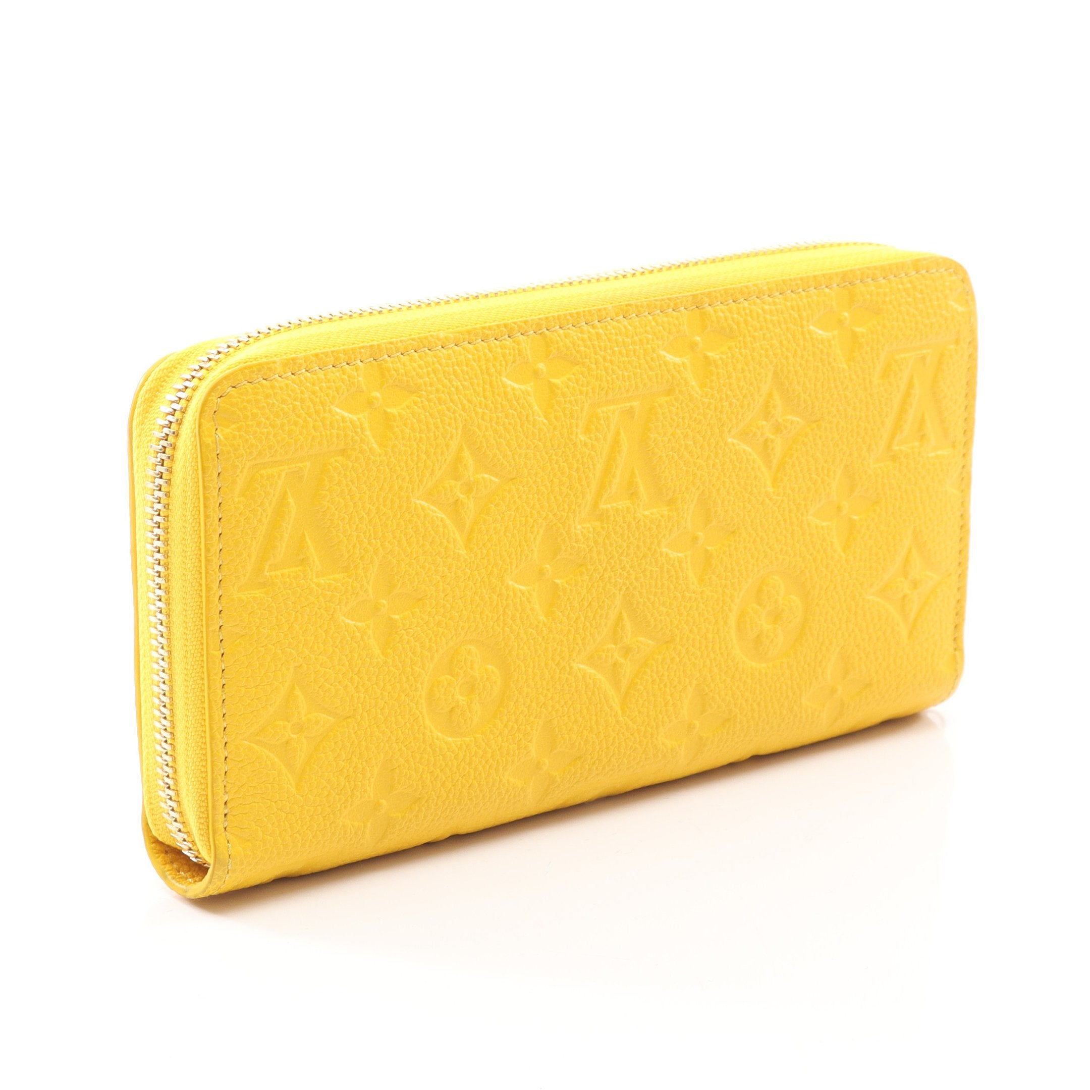 ジッピー ウォレット モノグラムアンプラント ギンコイエロー ラウンド