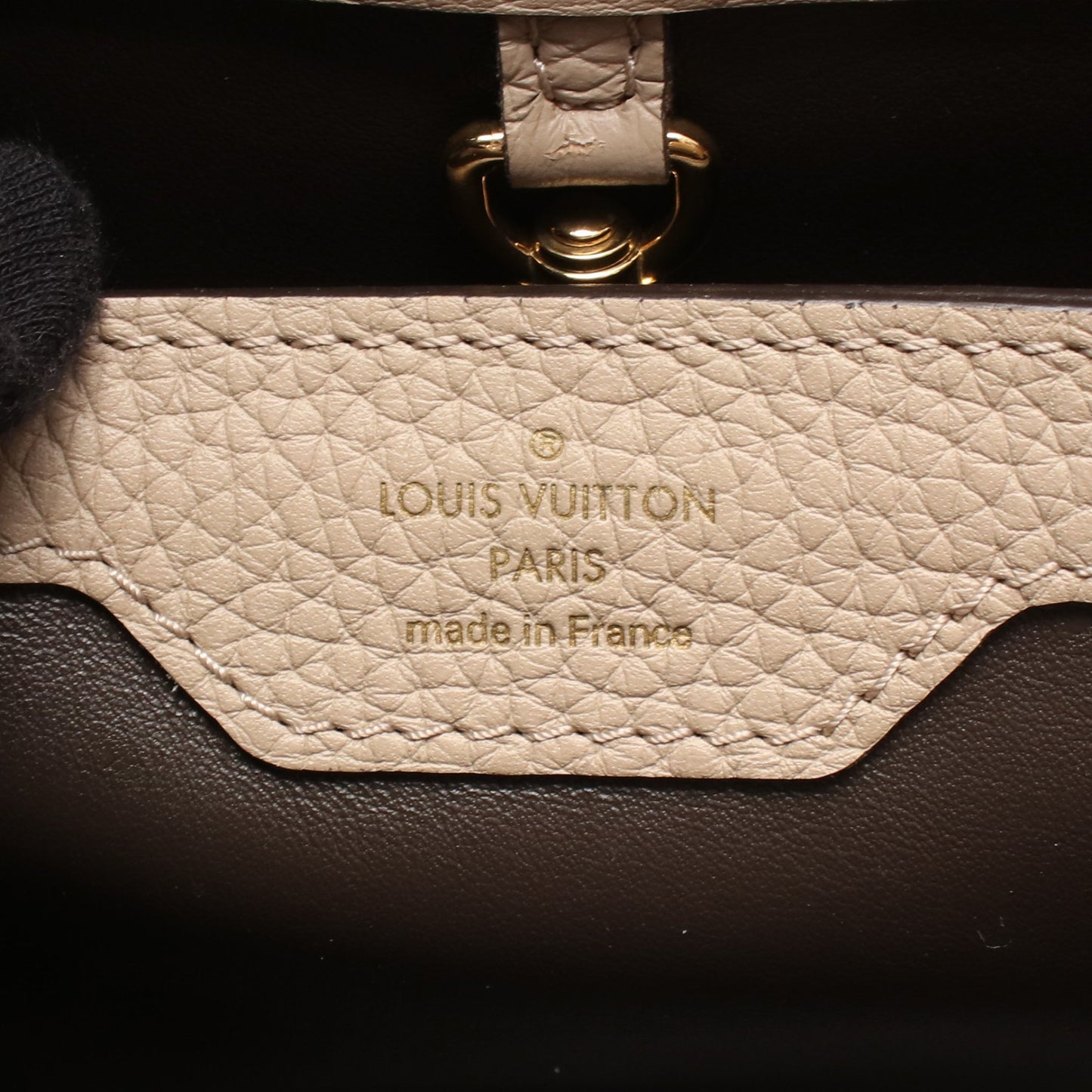 カプシーヌBB ガレ ハンドバッグ トリヨンレザー グレーベージュ 2WAY ルイヴィトン バッグ LOUIS VUITTON