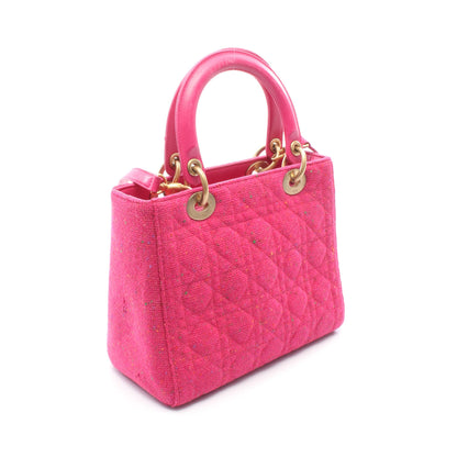 LADY DIOR レディディオール ハンドバッグ ツイード ピンク 2WAY クリスチャンディオール バッグ Christian Dior