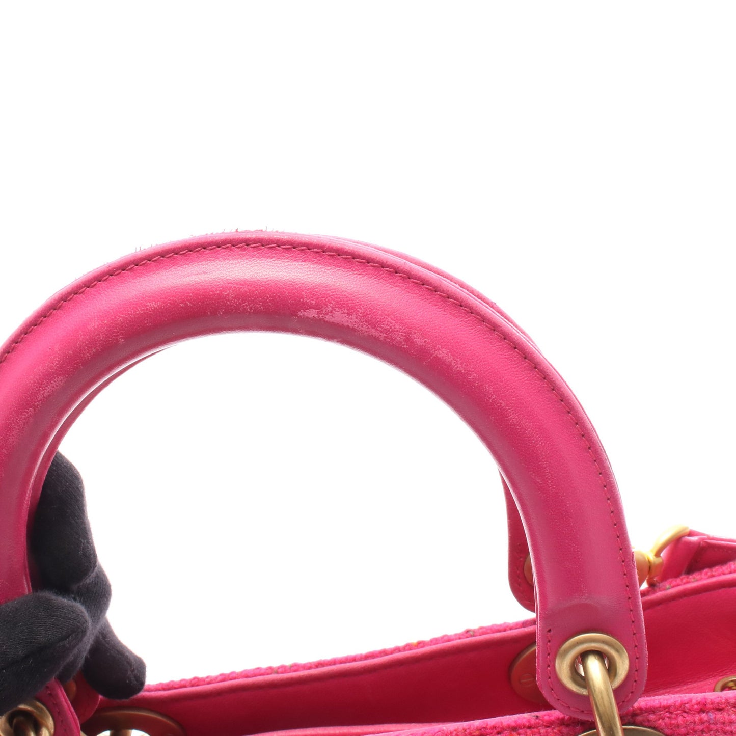 LADY DIOR レディディオール ハンドバッグ ツイード ピンク 2WAY クリスチャンディオール バッグ Christian Dior