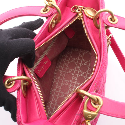 LADY DIOR レディディオール ハンドバッグ ツイード ピンク 2WAY クリスチャンディオール バッグ Christian Dior