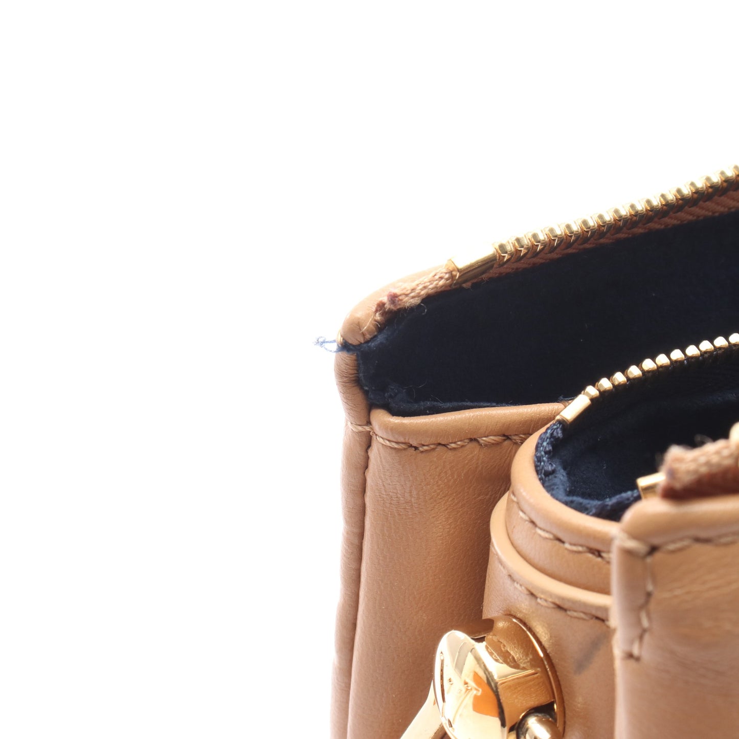 クッサンPM モノグラム キャメル チェーンショルダーバッグ ラムレザー ベージュ 2WAY ルイヴィトン バッグ LOUIS VUITTON