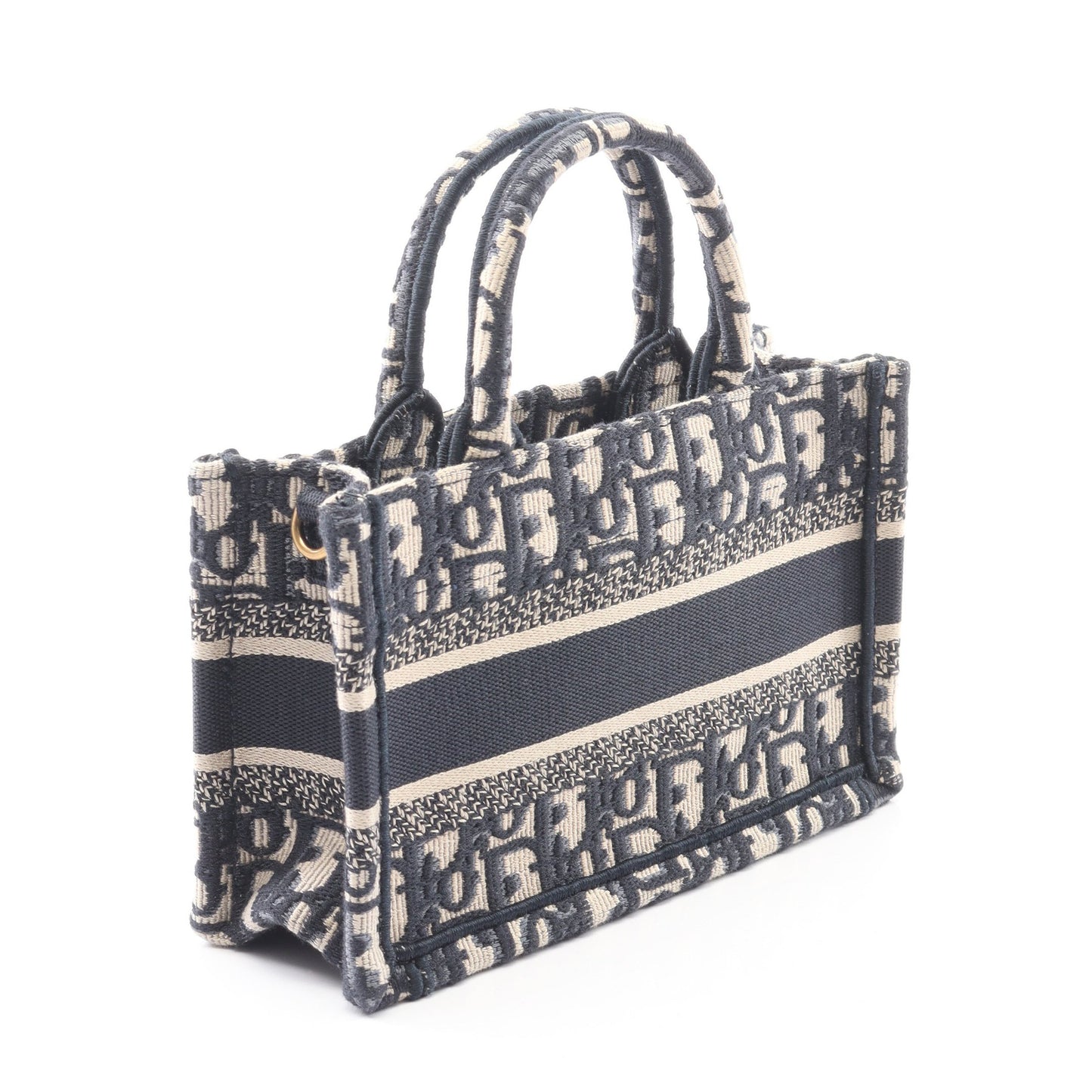 BOOK TOTE ブックトート ミニ ハンドバッグ トートバッグ キャンバス ベージュ ネイビー 2WAY クリスチャンディオール バッグ Christian Dior