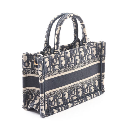 BOOK TOTE ブックトート ミニ ハンドバッグ トートバッグ キャンバス ベージュ ネイビー 2WAY クリスチャンディオール バッグ Christian Dior