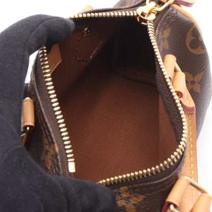 ナノスピーディ モノグラム ハンドバッグ PVC レザー ブラウン 2WAY ルイヴィトン バッグ LOUIS VUITTON