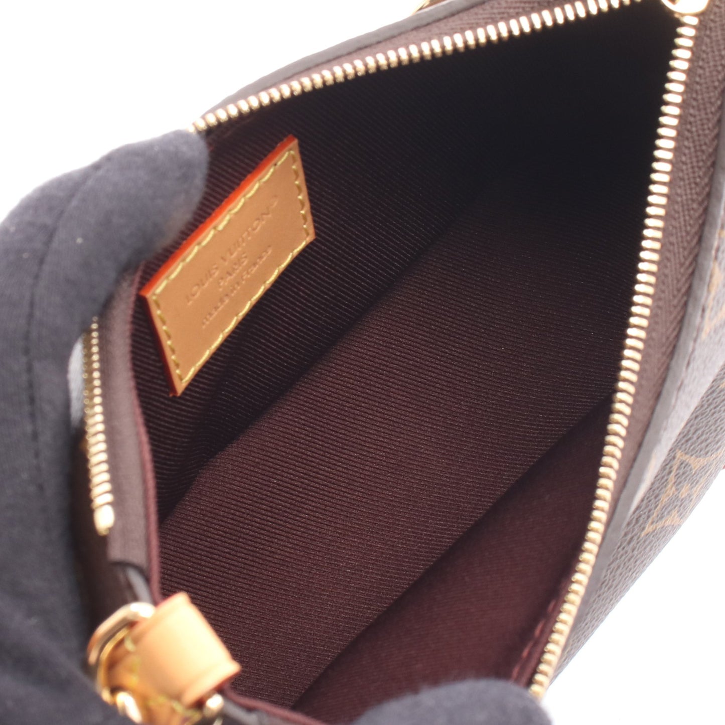 ナノ ブーローニュ モノグラム チェーンハンドバッグ PVC レザー ブラウン 2WAY ルイヴィトン バッグ LOUIS VUITTON