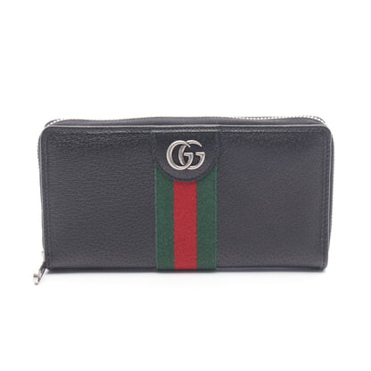 オフィディア ラウンドファスナー長財布 レザー ブラック グッチ 財布・小物 GUCCI
