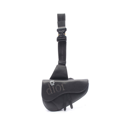 DIOR × ERL SADDLE サドル ボディバッグ レザー ブラック ディオール バッグ DIOR