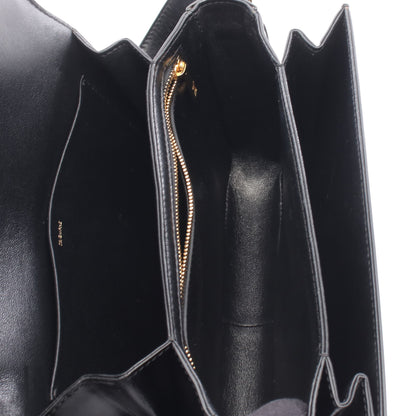 クラシック トリオンフ ミディアム ショルダーバッグ レザー ブラック セリーヌ バッグ CELINE
