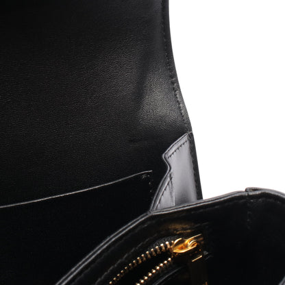 クラシック トリオンフ ミディアム ショルダーバッグ レザー ブラック セリーヌ バッグ CELINE