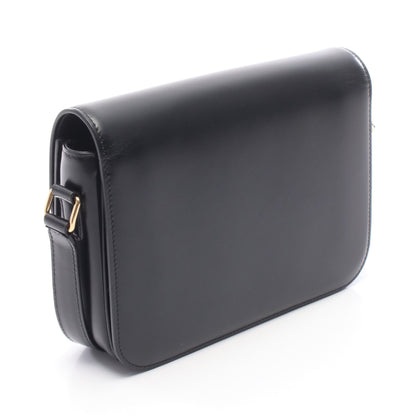 クラシック トリオンフ ミディアム ショルダーバッグ レザー ブラック セリーヌ バッグ CELINE