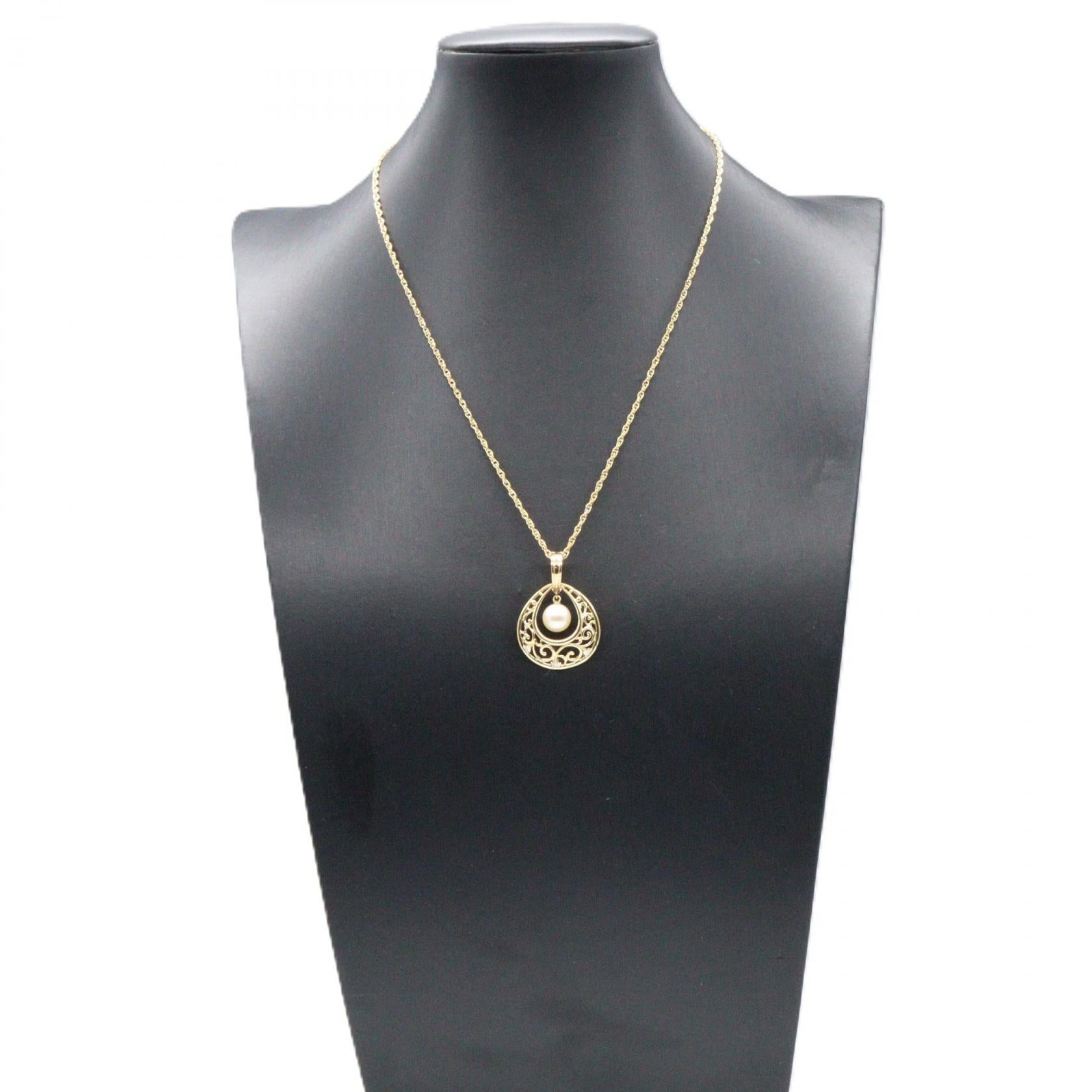 パール ダイヤ ネックレス ネックレス K18YG パール ダイヤモンド イエローゴールド ホワイト クリア ミキモト アクセサリー MIKIMOTO