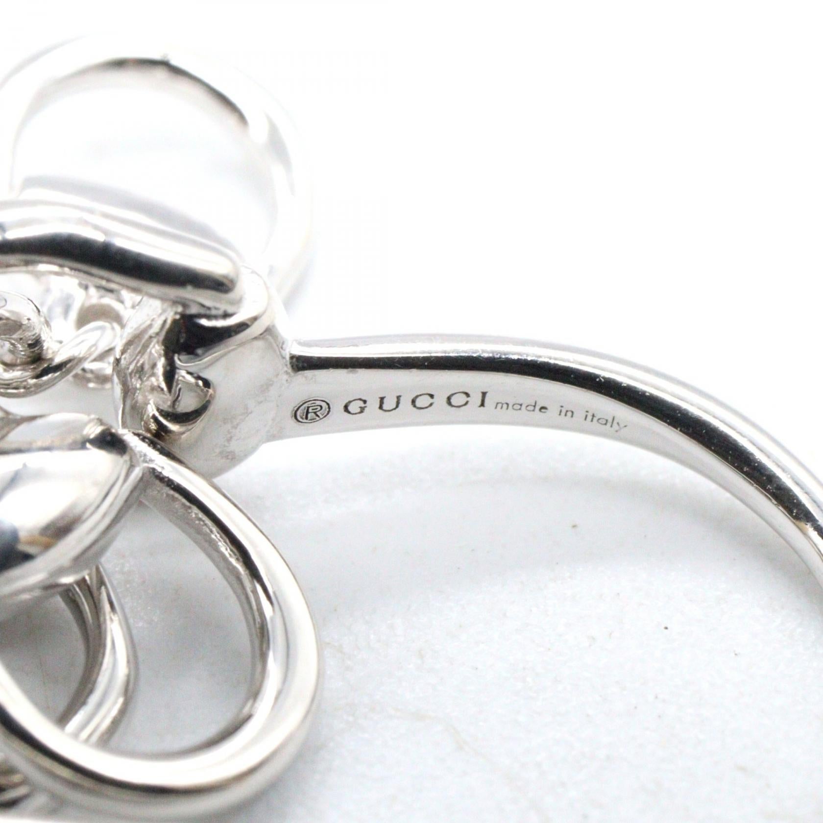 ホースビット ドロップ フックピアス ピアス K18WG ホワイトゴールド グッチ アクセサリー GUCCI