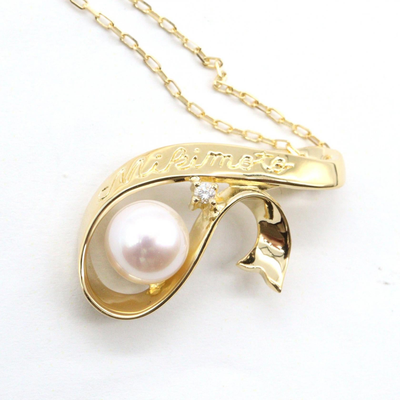パール ネックレス ネックレス K18YG パール イエローゴールド ホワイト ミキモト アクセサリー MIKIMOTO
